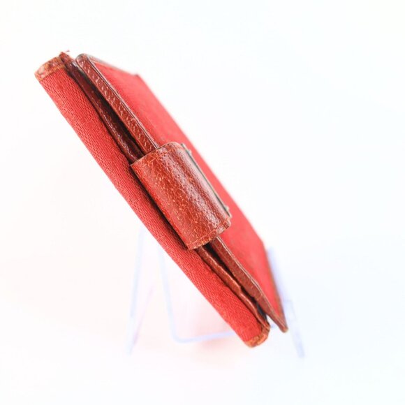 Gucci GG mono Flap Canvas/Leather Red Women Wallet Vintage - Picture 6 of 16